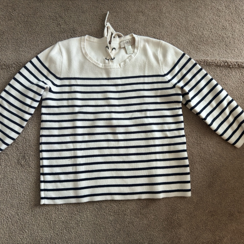 Loft black and white sweater